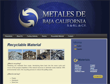 Tablet Screenshot of metalesdebajacalifornia.com